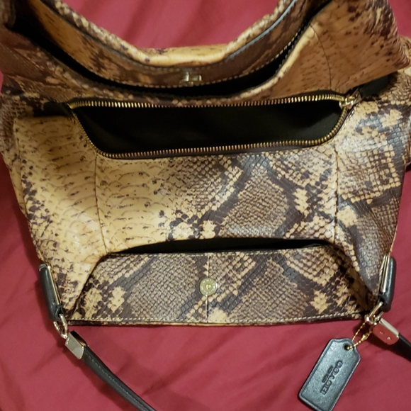 NWT Coach Purse Snake Print Leather - Picture 4 of 4